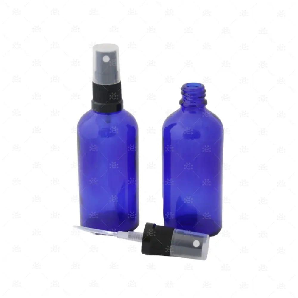 100Ml Blauglas Flasche Mit Spray Einzel Glass Bottle
