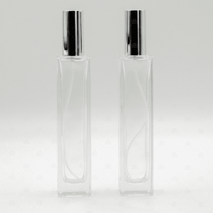 100Ml Square Profile Glass Fine Mist Spray Bottle (2Pk)