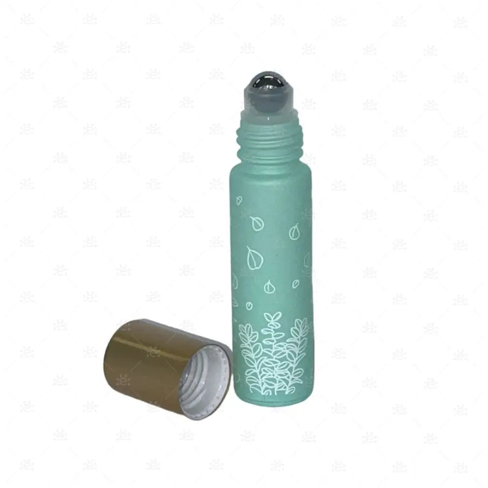 10Ml Matter Roller Mint Bedruckt Mit Goldenem Metall Deckel & Stahlkugeleinsatz Einzel Glass Bottle