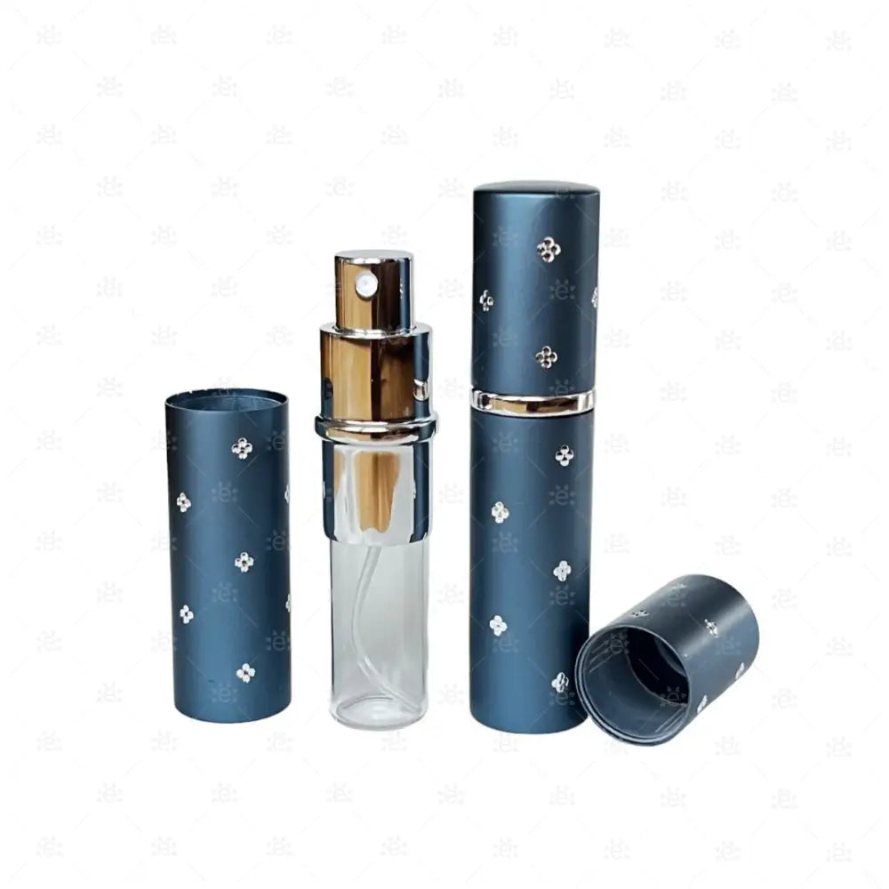 10Ml Spray Rauchblau Mit Blüemli Einzel Glass Bottle