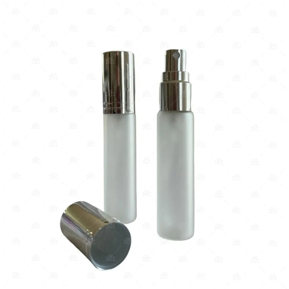 10Ml Spray Satiniert Mit Silbernem Deckel Glanz Einzel Glass Bottle