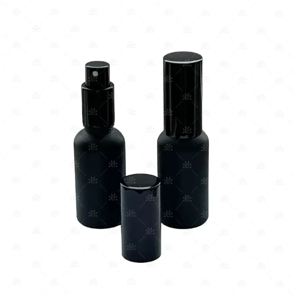 30Ml Matte Schwarzglas Flasche Mit Spray Einzel - Copy Glass Bottle