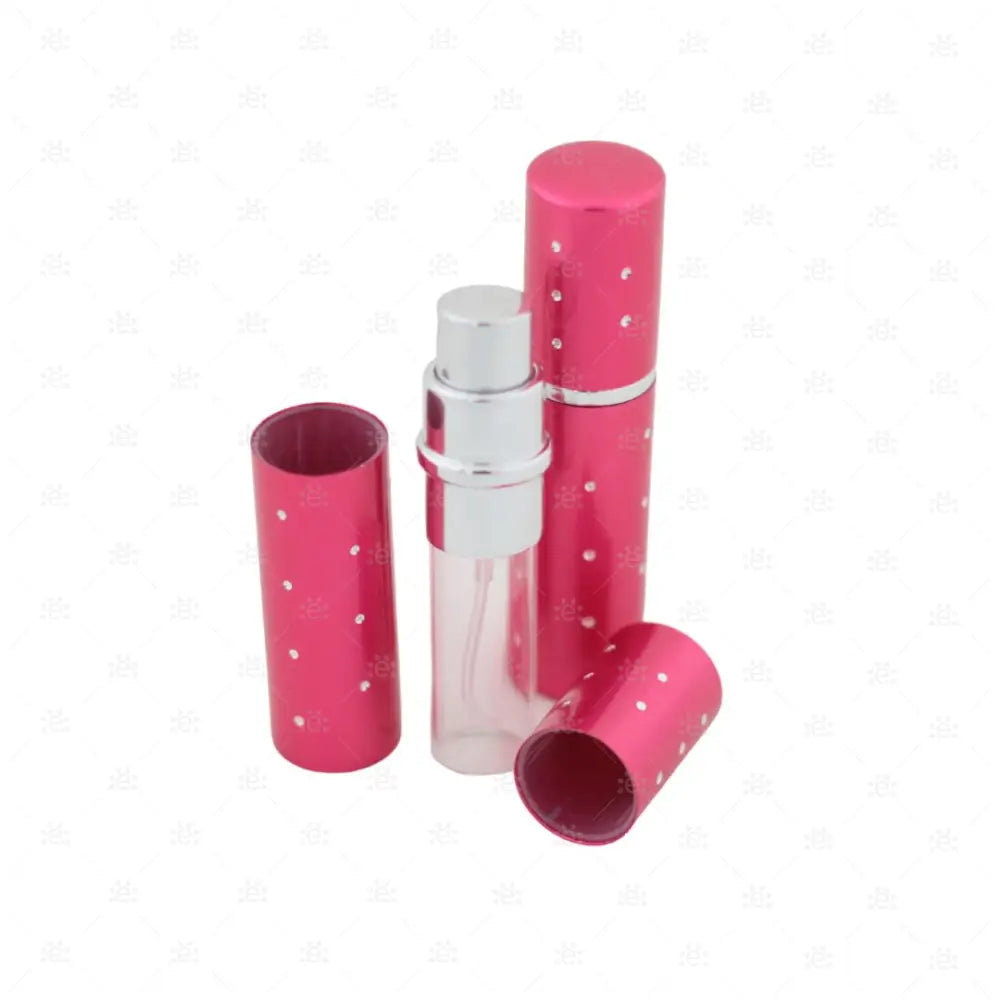 5Ml Spray Pink Mit Punkten Einzel Glass Bottle