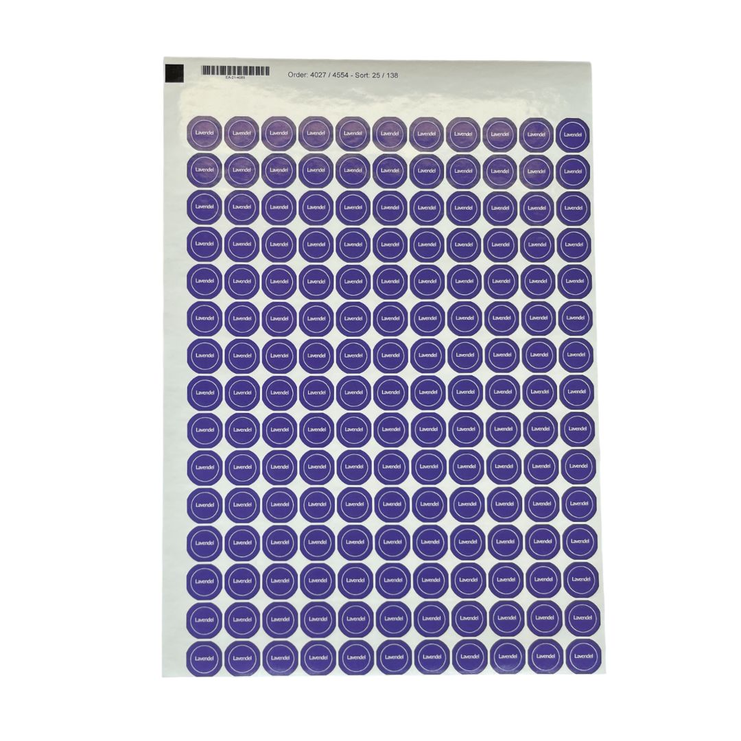 Cap Stickers Lavendel, 165 Sticker