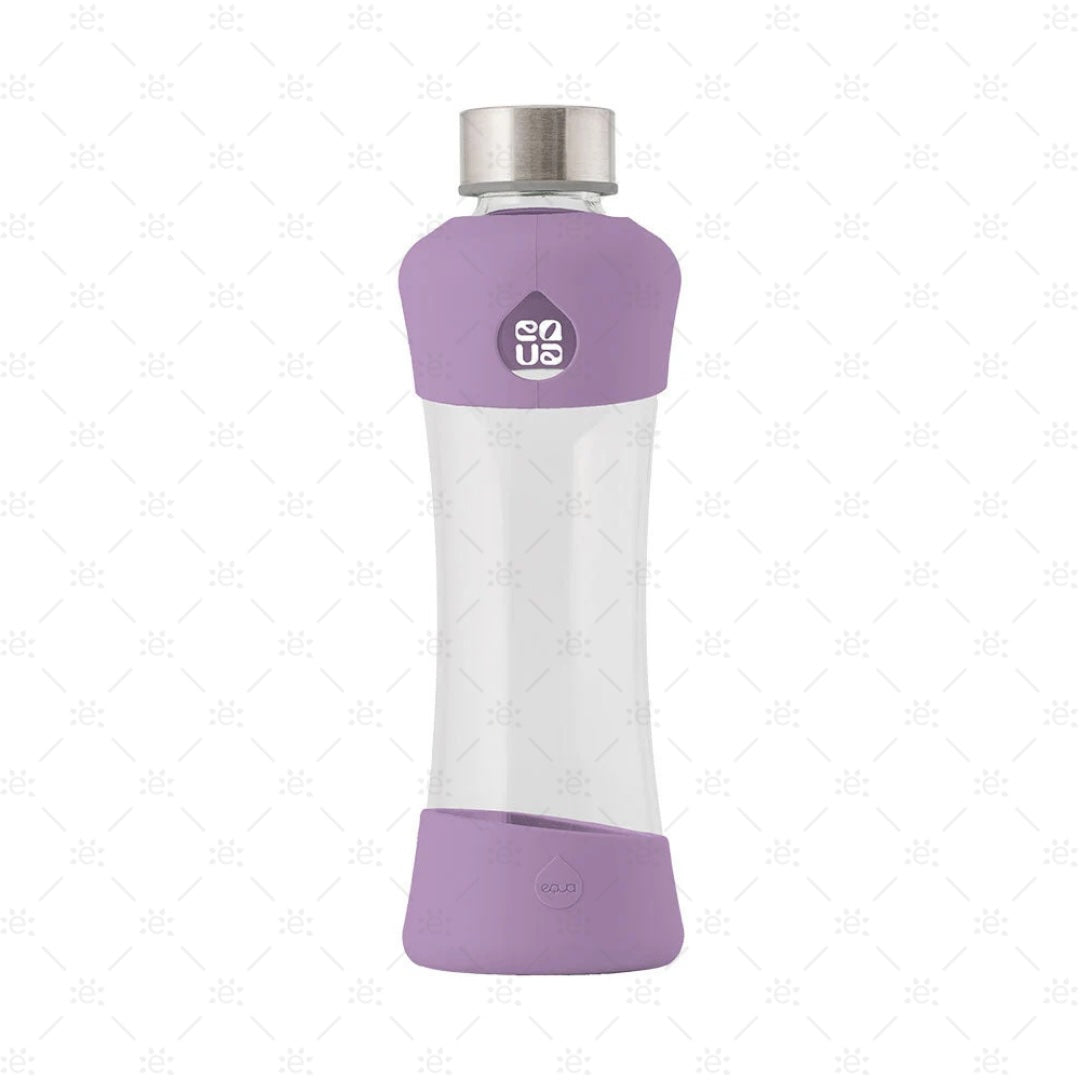 Trinkflasche, Equa Squeeze Active Plum, 550ml, Borosilikatglas