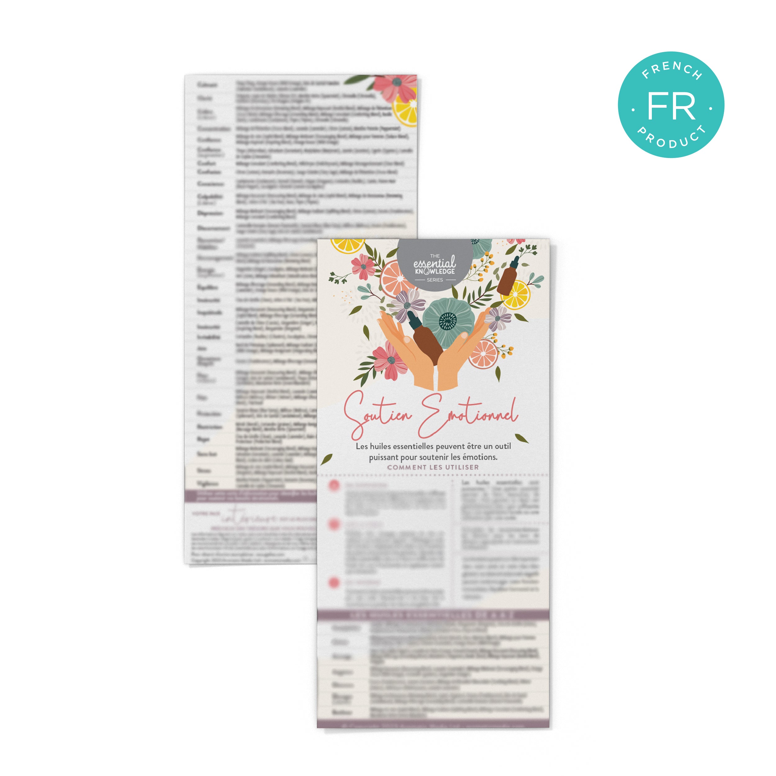 Fiche, Les huiles essentielles pour apporter un soutier émotionnel (paquet de 10) - français
