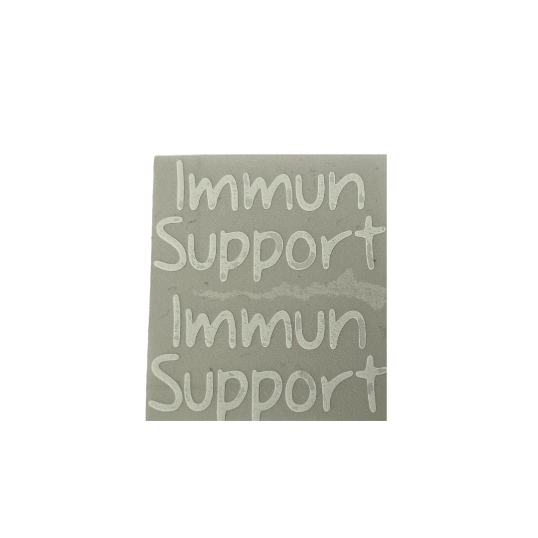 Rollerbeschriftungen doppel "Immun Support", weiss