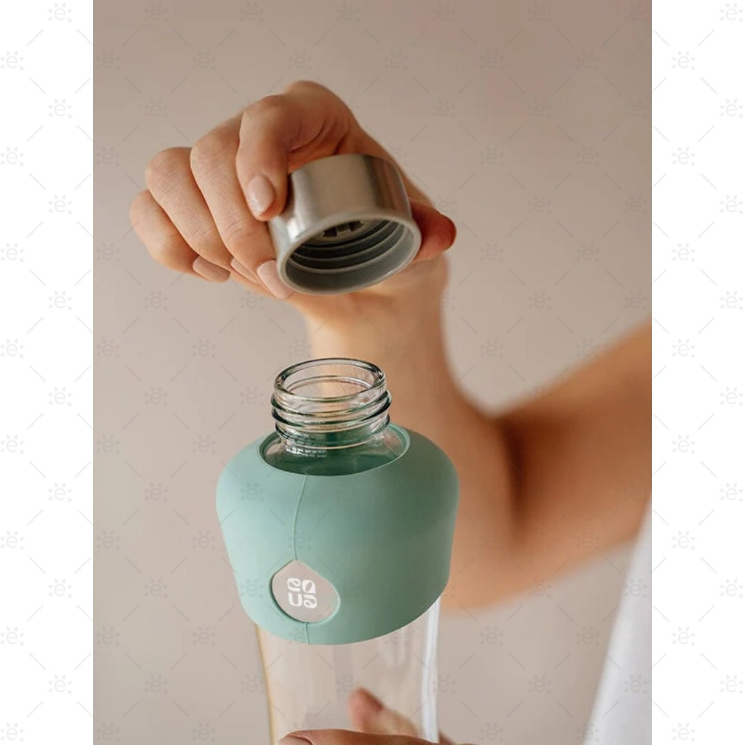 Trinkflasche, Equa Squeeze Active Mint, 550ml, Borosilikatglas