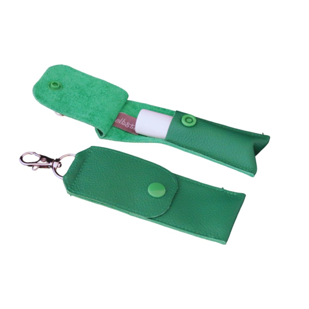 Ledertäschli / Schlüsselanhänger für 1 Roller, grün