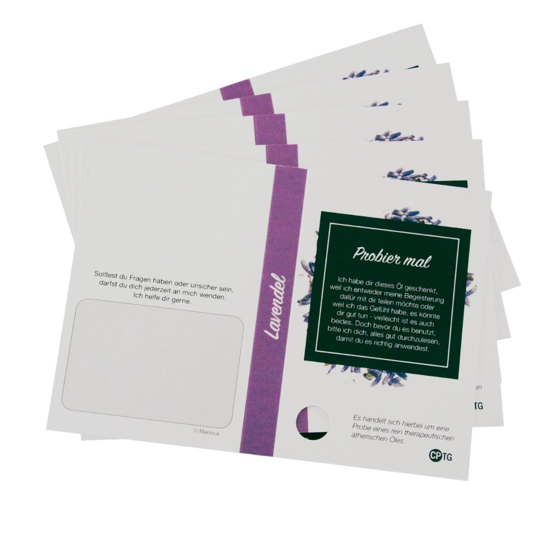 Karten für Müsterli/ Sample "Lavendel", (5er Pack)