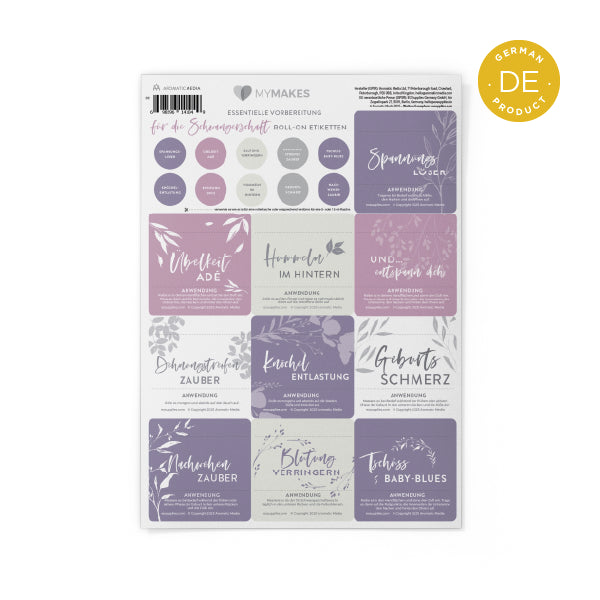 MyMakes für die Schwangerschaft von Stephanie Fritz, Etikettenbogen, einzel - deutsch