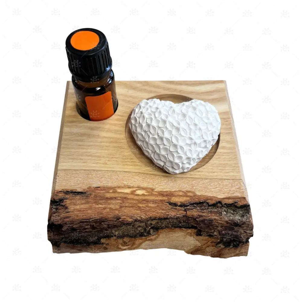 Duftstein Set Esche mit Rinde und Blütenherz Cases & Displays