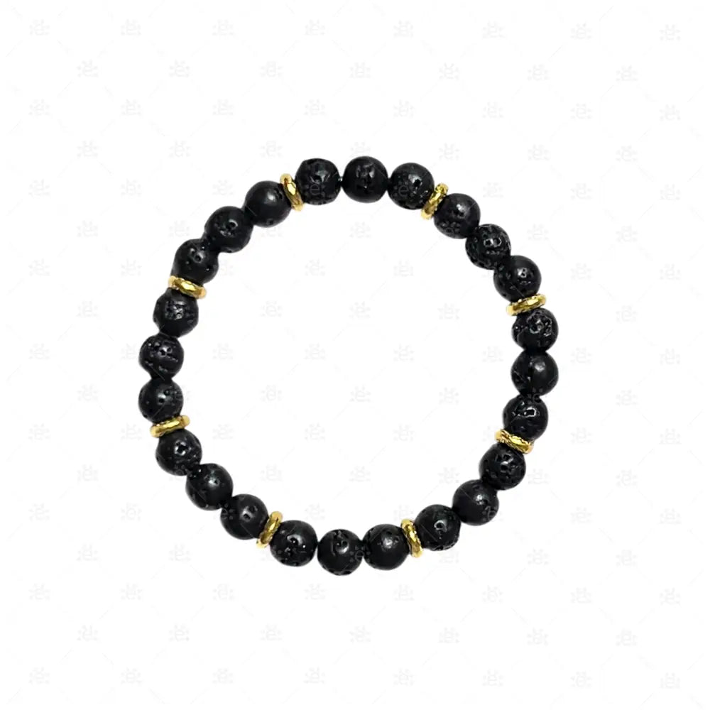 Lavaarmband schwarz mit gold Kinder Jewellery