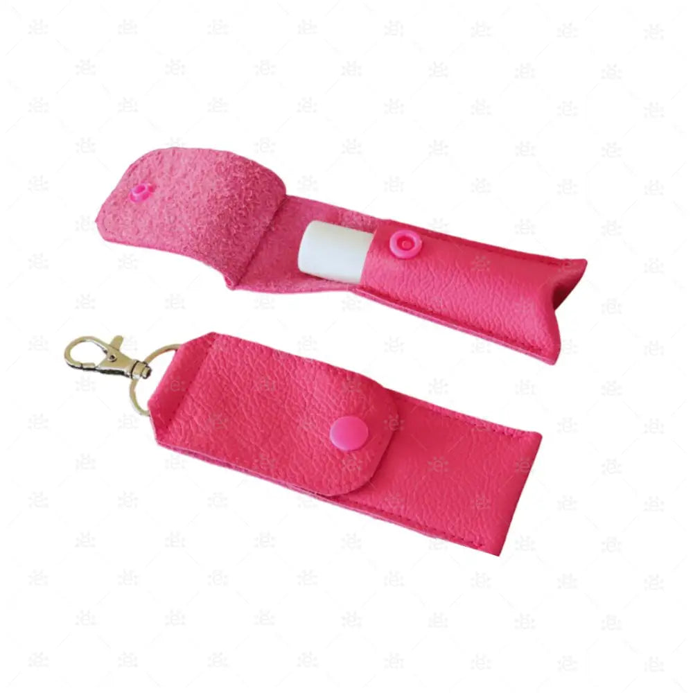 Ledertäschli / Schlüsselanhänger für 1 Roller pink Cases & Displays