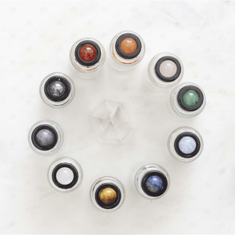 Luxury Gemstone & Crystal Rollerballs (10 Roller Pack) Accessories Caps