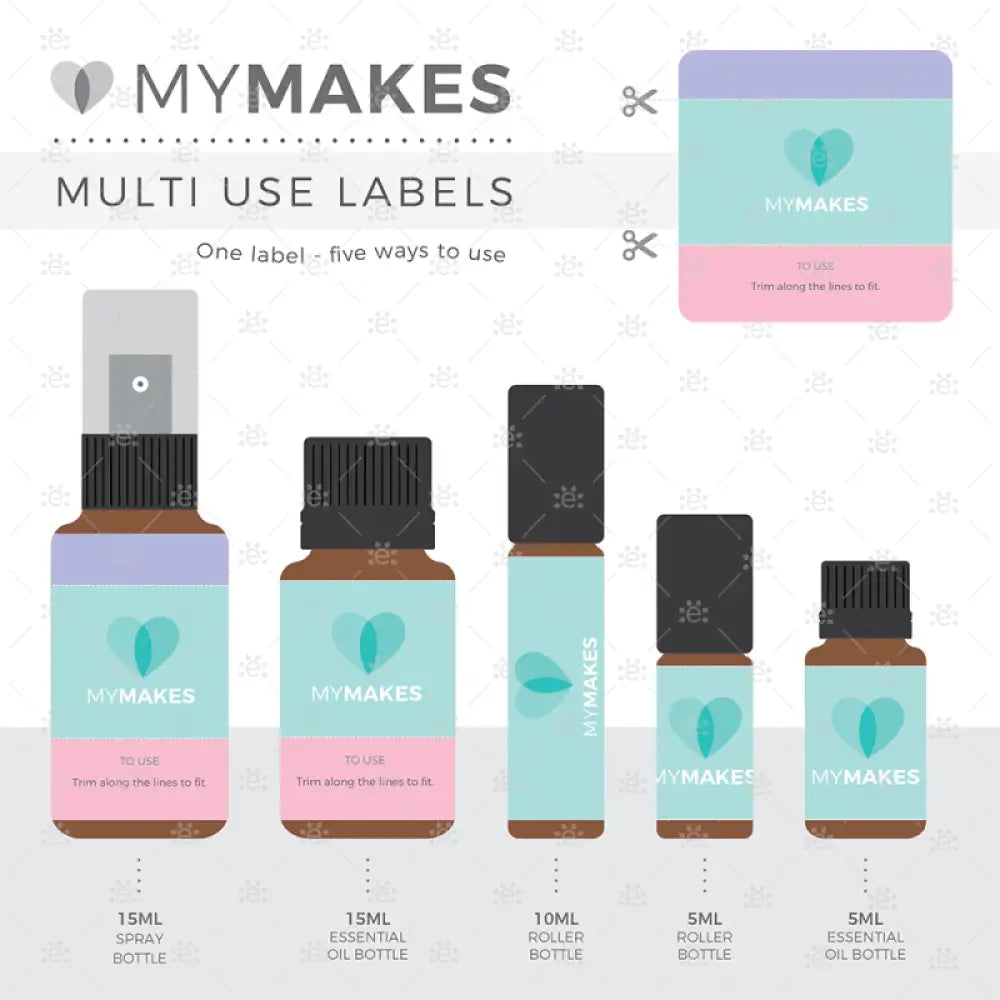 MyMakes ’Inhalator Rezepte’ Etikettenbogen einzel - Deutsch Labels