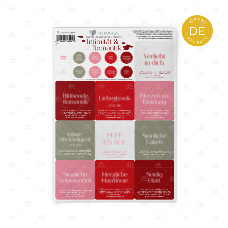 MyMakes: Intimacy & Romance - Label Sheet - GERMAN Labels