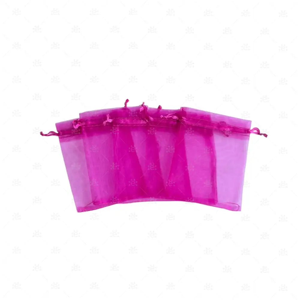 Organzasäckli 9 x 12cm fuchsia (5er Pack)