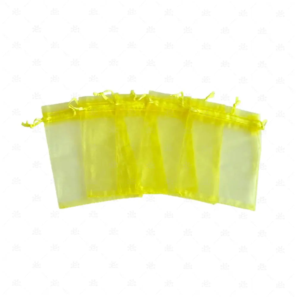 Organzasäckli 9 x 12cm gelb (5er Pack)
