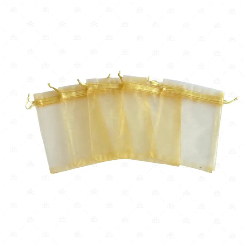 Organzasäckli 9 x 12cm gold (5er Pack)