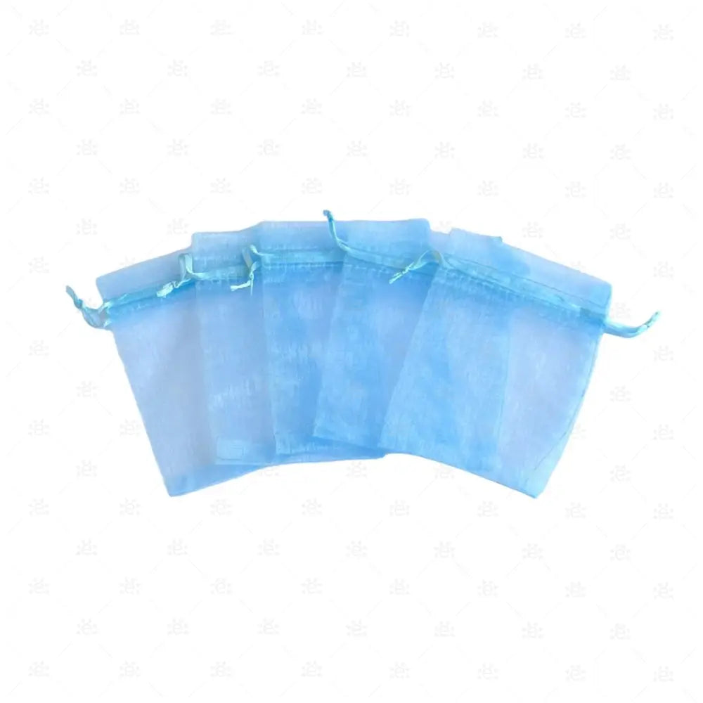 Organzasäckli 9 x 12cm hellblau (5er Pack)