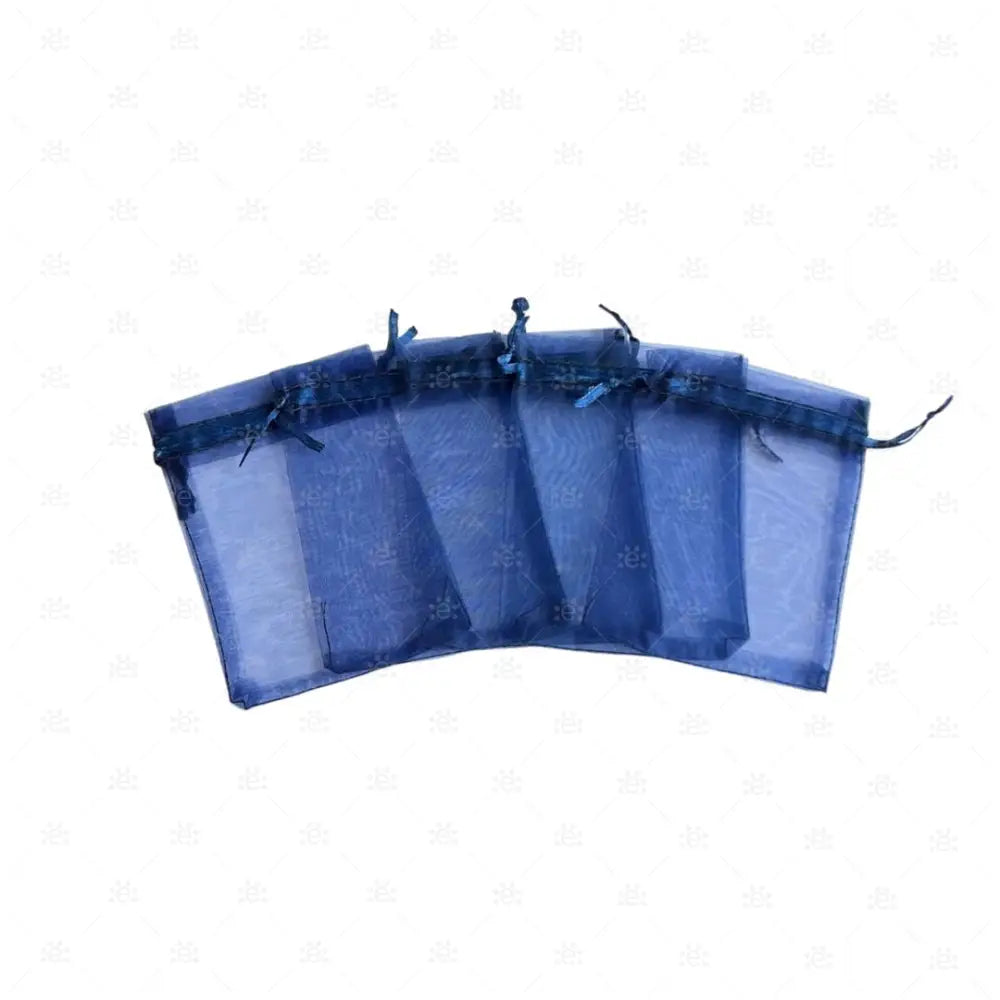 Organzasäckli 9 x 12cm navy (5er Pack)