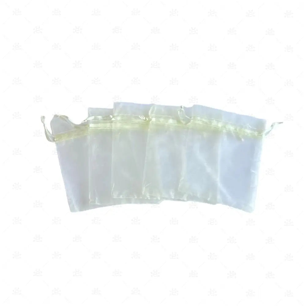 Organzasäckli 9 x 12cm sehr helles gelb (5er Pack)
