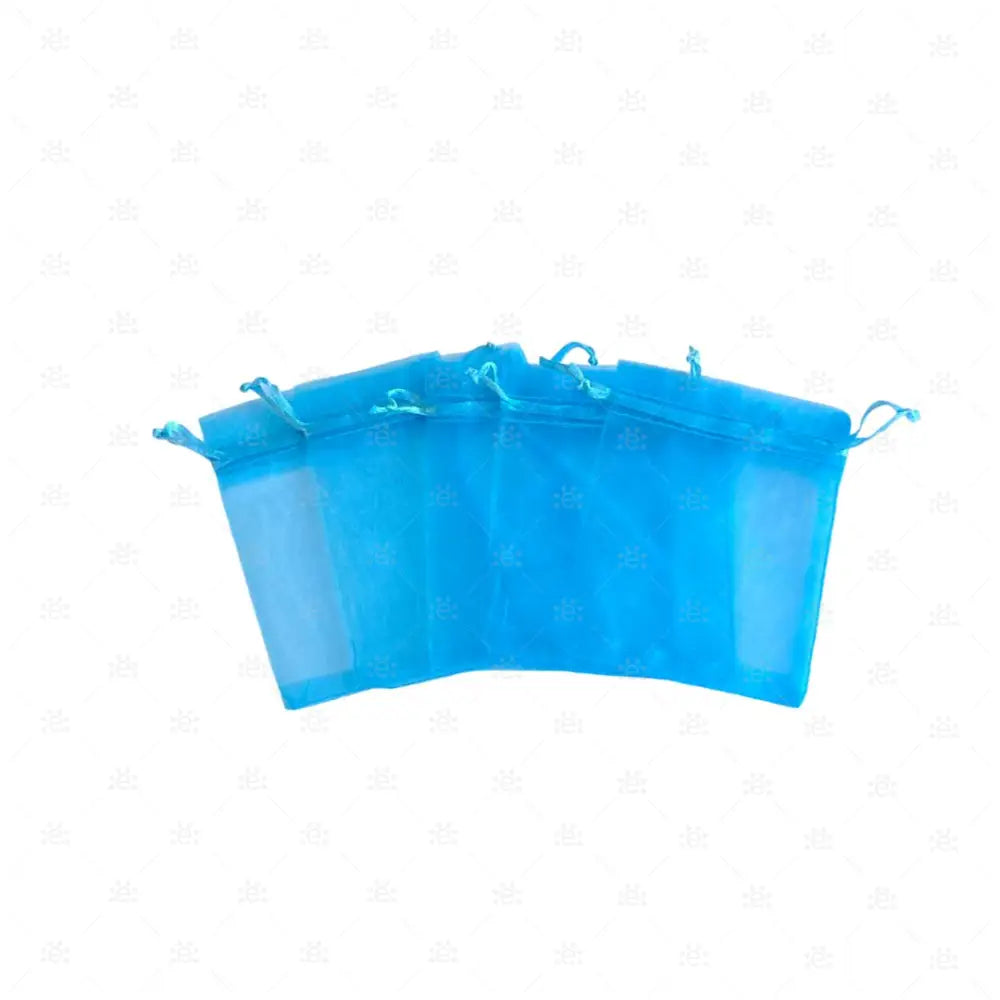 Organzasäckli 9 x 12cm türkis (5er Pack)
