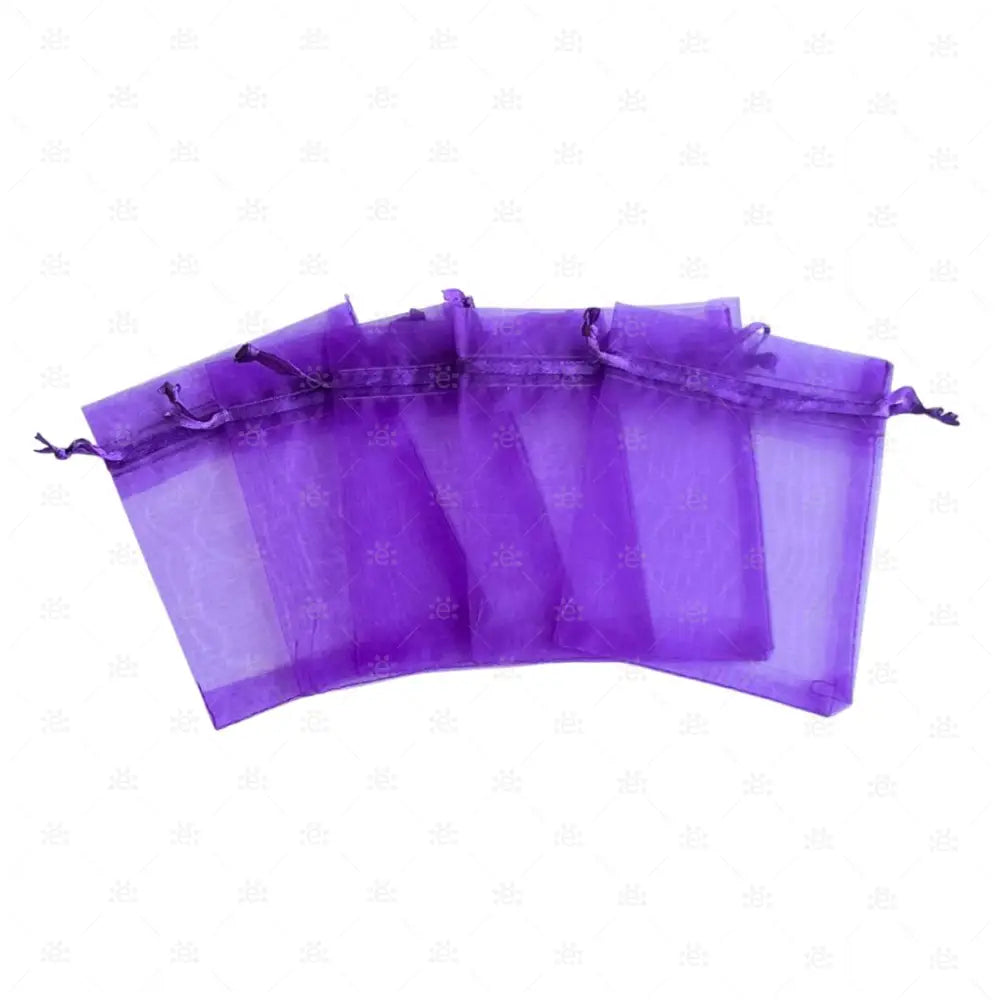 Organzasäckli 9 x 12cm violett (5er Pack)