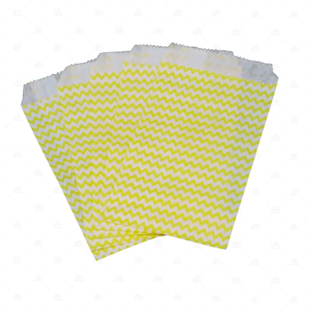 Papiersäckli gelb Zickzack 5 x 15cm (5er Pack)