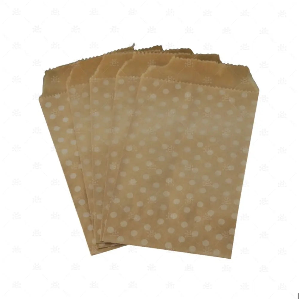 Papiersäckli natur Punkte 5 x 15cm (5er Pack)
