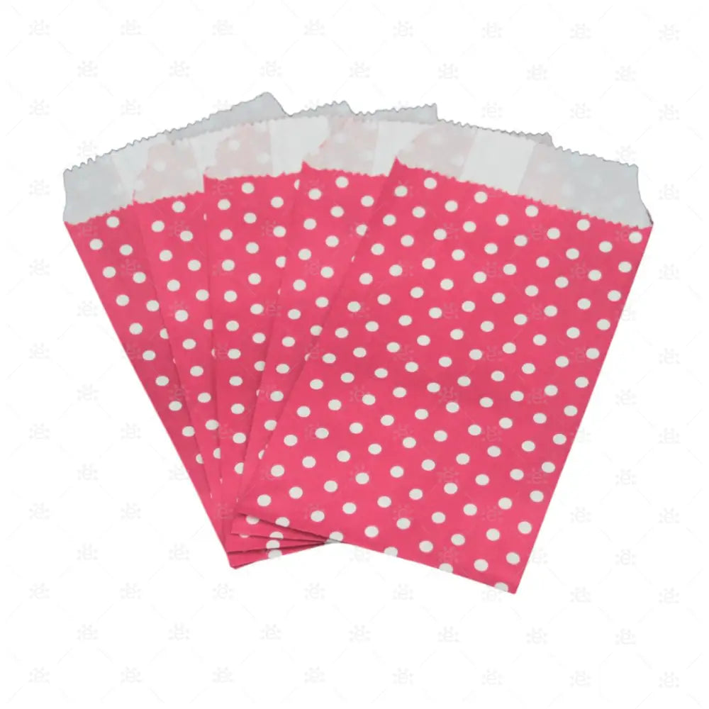 Papiersäckli rot Punkte 5 x 15cm (5er Pack)