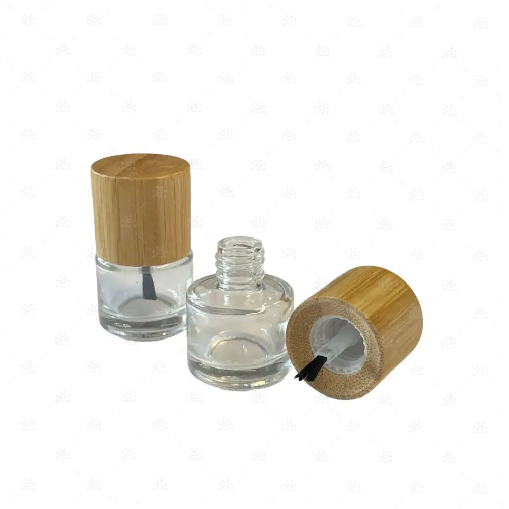 Pinselgläsli 5ml mit Bambusdeckel - einzel Glass Jars