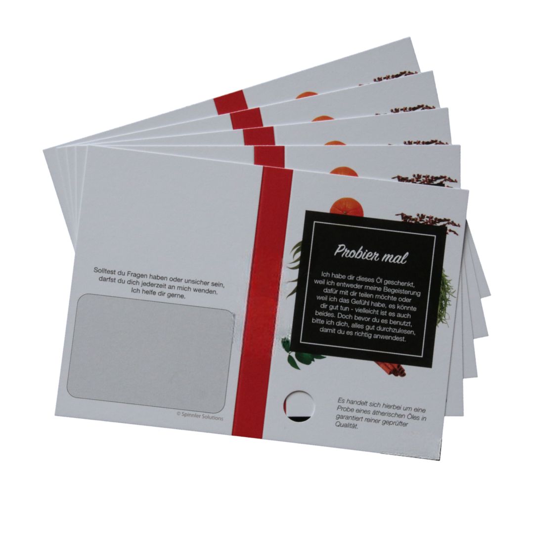 Karten für Müsterli/ Sample "schützende Mischung", (5er Pack)