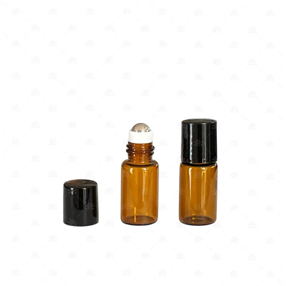 Roller 3Ml Braunglas Leicht Stahlkugel (5Er Pack) Glass Bottle