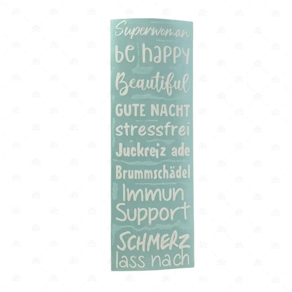 Rollerbeschriftungen divers weiss Labels