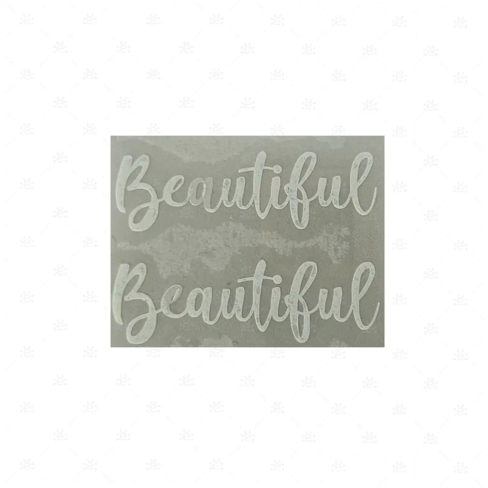 Rollerbeschriftungen doppel ’Beautiful’ weiss Labels
