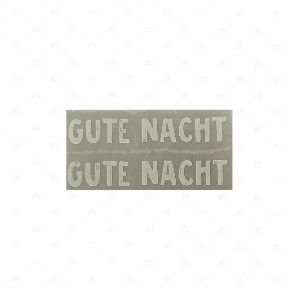 Rollerbeschriftungen doppel ’Gute Nacht’ weiss Labels