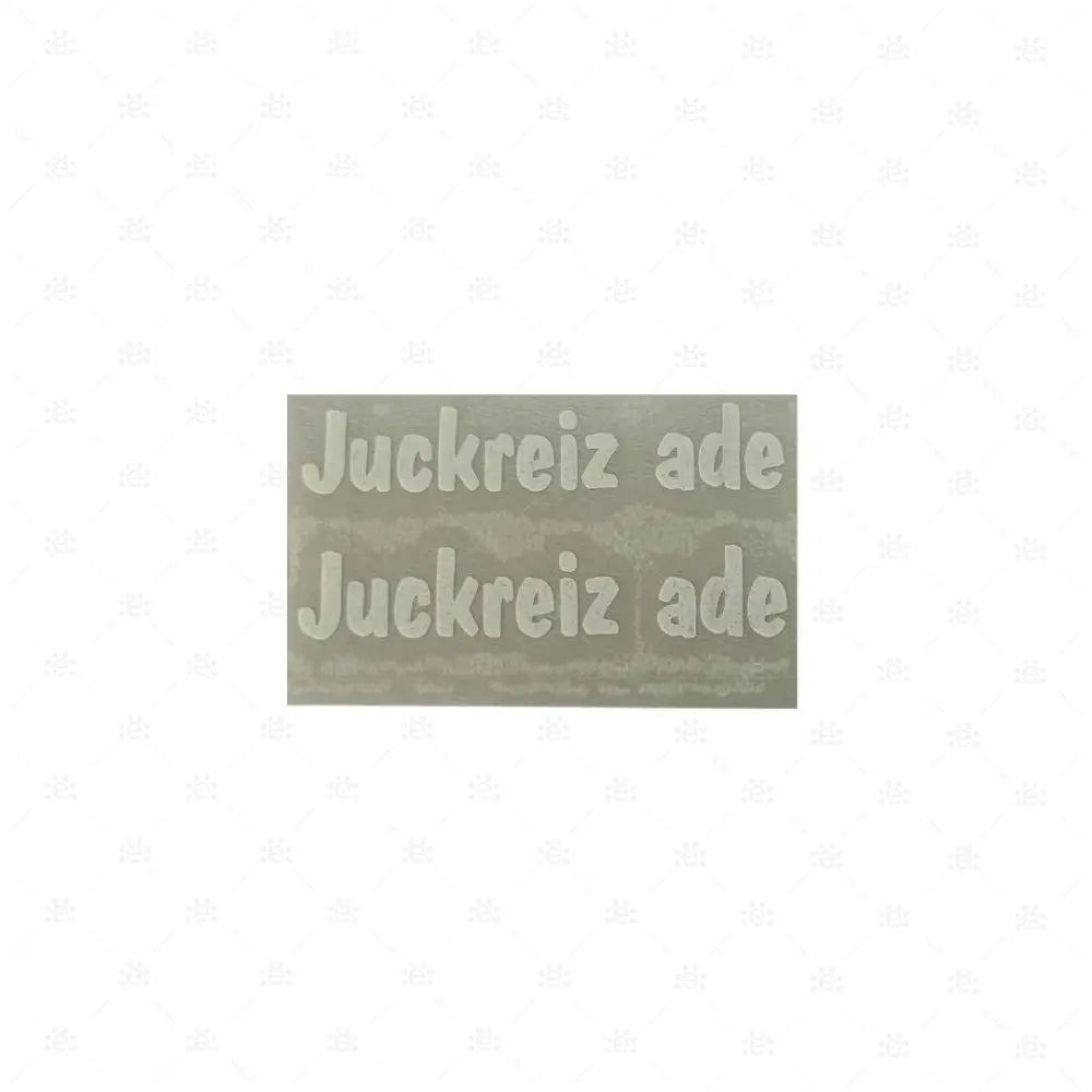 Rollerbeschriftungen doppel ’Juckreiz ade’ weiss Labels