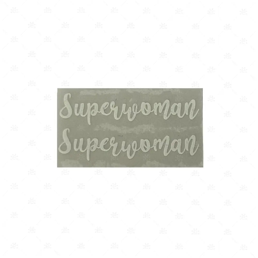 Rollerbeschriftungen doppel ’Superwoman’ weiss Labels