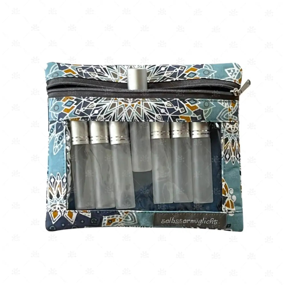 Tasche mit Sichtfenster hellgrün/weisse Punkte Cases & Displays