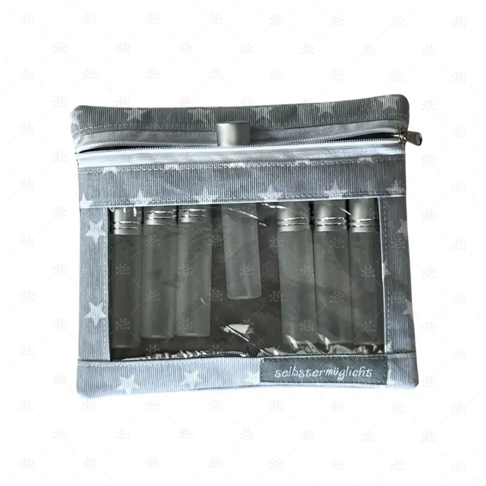 Tasche mit Sichtfenster hellgrün/weisse Punkte Cases & Displays