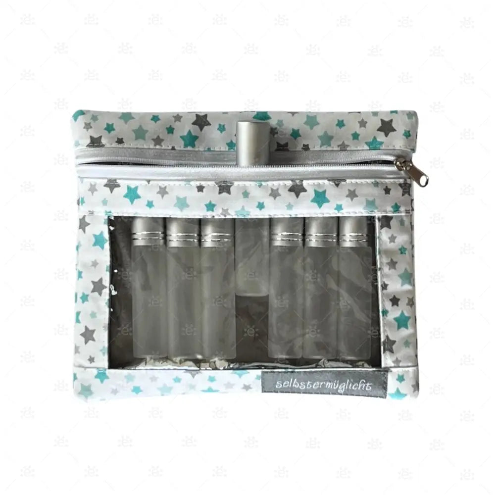 Tasche mit Sichtfenster hellgrün/weisse Punkte Cases & Displays