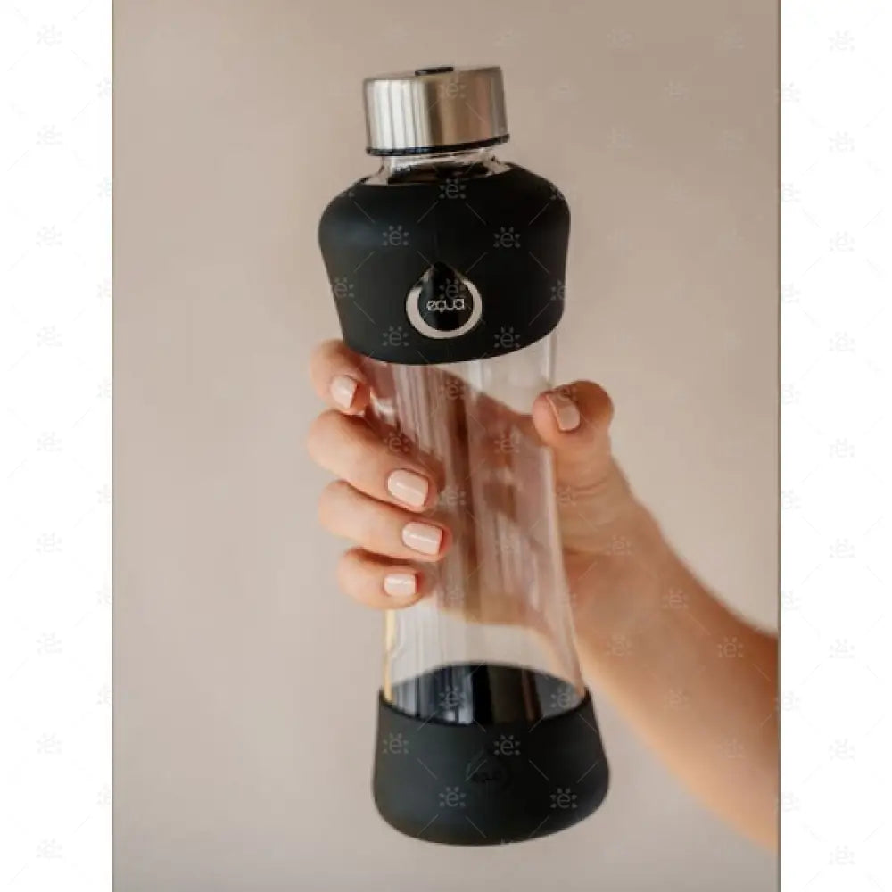 Trinkflasche Equa Squeeze Active Black 550ml Borosilikatglas